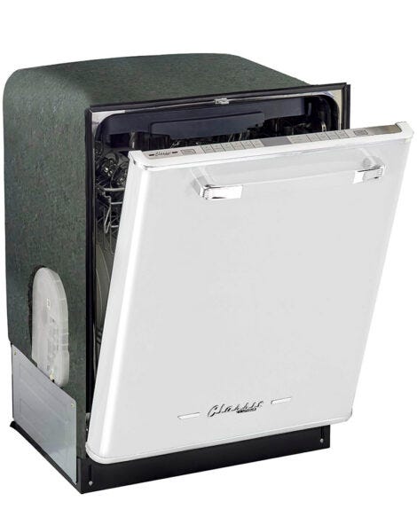 Unique Classic Retro Dishwasher Marshmallow White UGP-24CR DW W