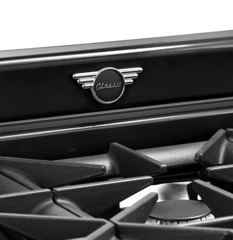 Unique 36' Classic Retro Midnight Black Range with FR Triple Crown Burner UGP-36CR B