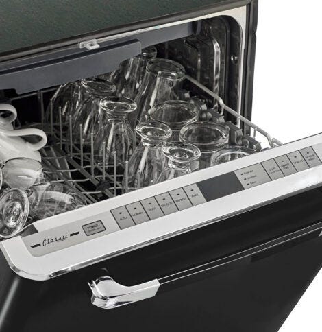 Unique Classic Retro Dishwasher Midnight Black UGP-24CR DW B