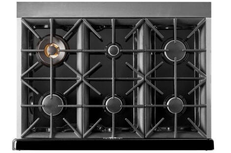 Unique 36' Classic Retro Midnight Black Range with FR Triple Crown Burner UGP-36CR B
