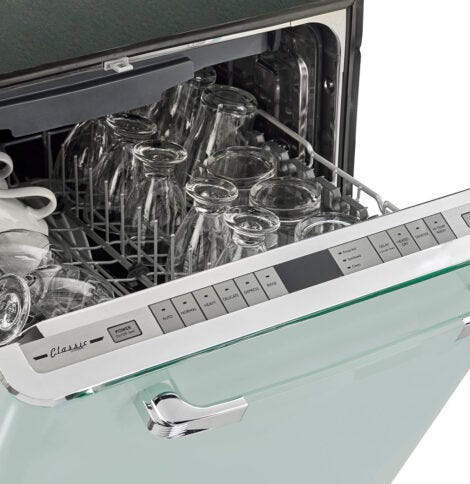 Unique Classic Retro Dishwasher Summer Mint Green UGP-24CR DW LG