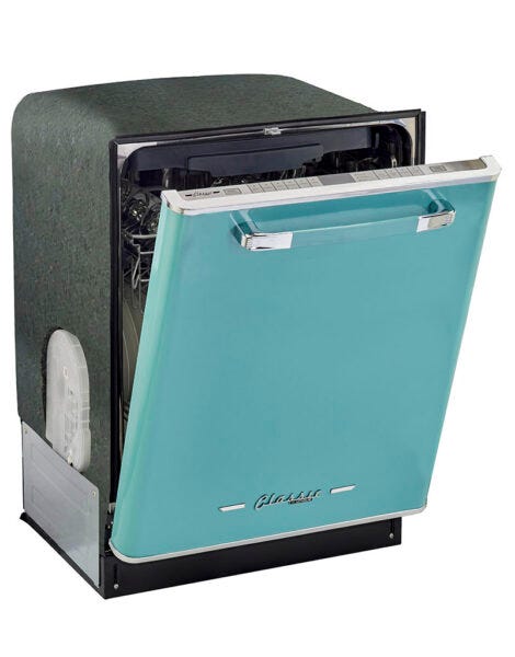 Unique Classic Retro Dishwasher Ocean Mist Turquoise UGP-24CR DW T
