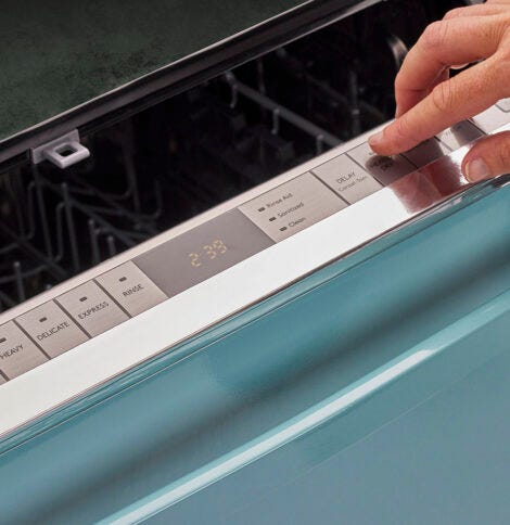 Unique Classic Retro Dishwasher Ocean Mist Turquoise UGP-24CR DW T