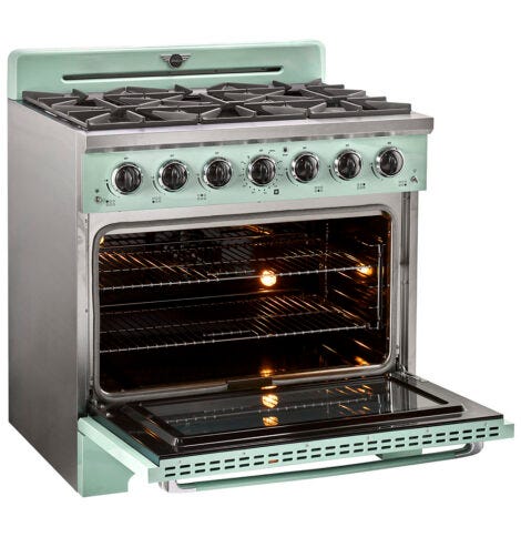 Unique 36' Classic Retro Summer Mint Green Range with FR Triple Crown Burner UGP-36CR LG