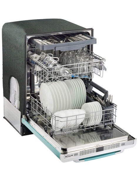 Unique Classic Retro Dishwasher Ocean Mist Turquoise UGP-24CR DW T