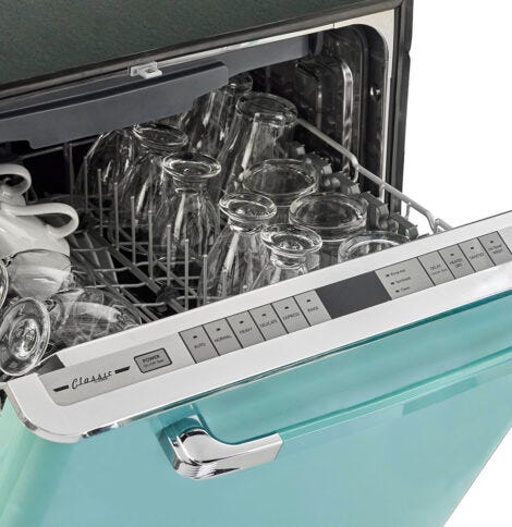 Unique Classic Retro Dishwasher Ocean Mist Turquoise UGP-24CR DW T