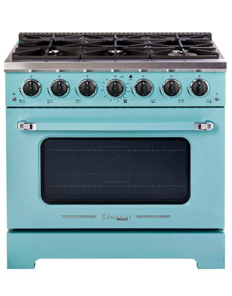 Unique 36' Classic Retro Ocean Mist Turquoise Range with FR Triple Crown Burner UGP-36CR T