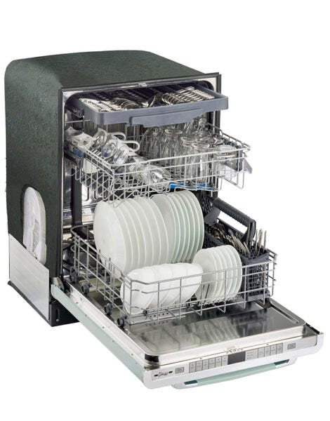 Unique Classic Retro Dishwasher Summer Mint Green UGP-24CR DW LG