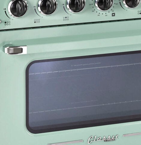 Unique 36' Classic Retro Summer Mint Green Range with FR Triple Crown Burner UGP-36CR LG