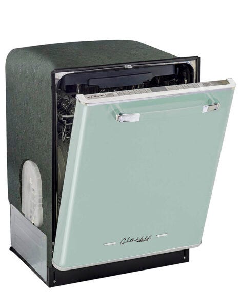 Unique Classic Retro Dishwasher Summer Mint Green UGP-24CR DW LG