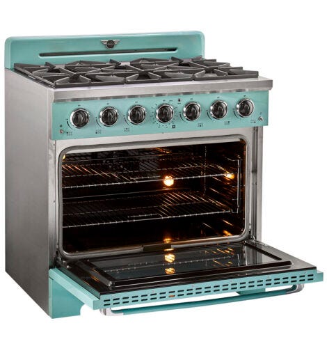 Unique 36' Classic Retro Ocean Mist Turquoise Range with FR Triple Crown Burner UGP-36CR T