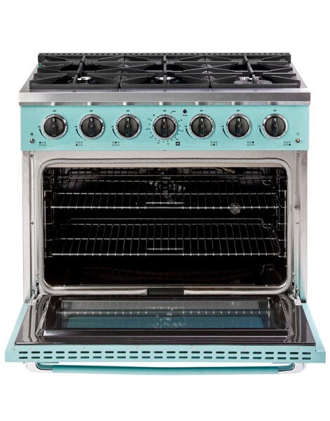 Unique 36' Classic Retro Ocean Mist Turquoise Range with FR Triple Crown Burner UGP-36CR T