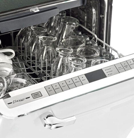 Unique Classic Retro Dishwasher Marshmallow White UGP-24CR DW W
