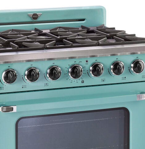 Unique 36' Classic Retro Ocean Mist Turquoise Range with FR Triple Crown Burner UGP-36CR T