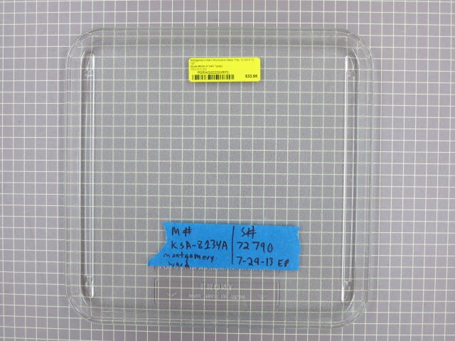 Montgomery Ward Microwave Glass Tray (12 3/4" x 12 1/2") PSRAG0022WRF0