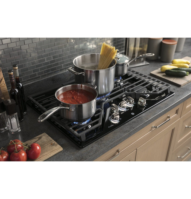 GE Profile 30" Built-In Gas Cooktop with 5 Burners and an Optional Extra-Large Cast Iron Griddle PGP7030DLBB