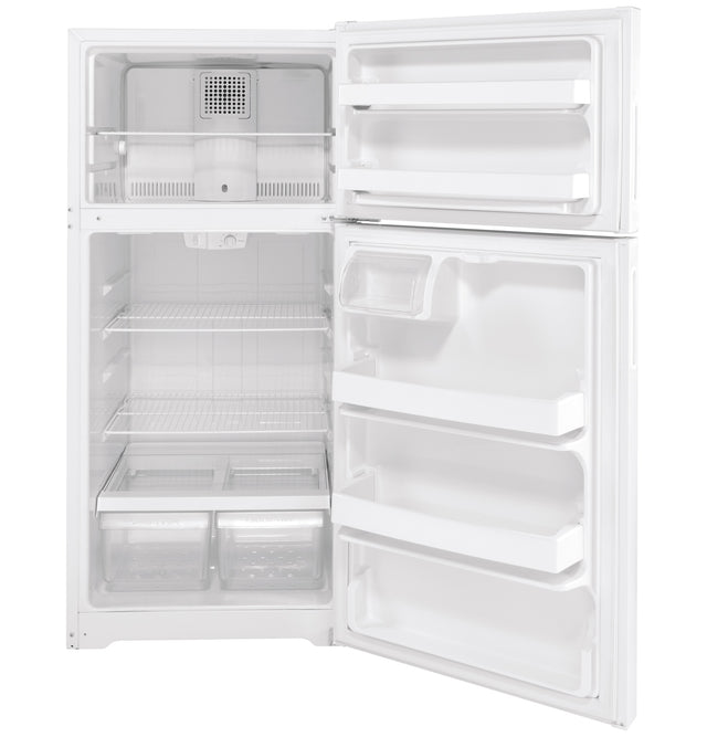 Hotpoint ENERGY STAR 15.6 Cu. Ft. Recessed Handle Top-Freezer Refrigerator HPE16BTNRWW