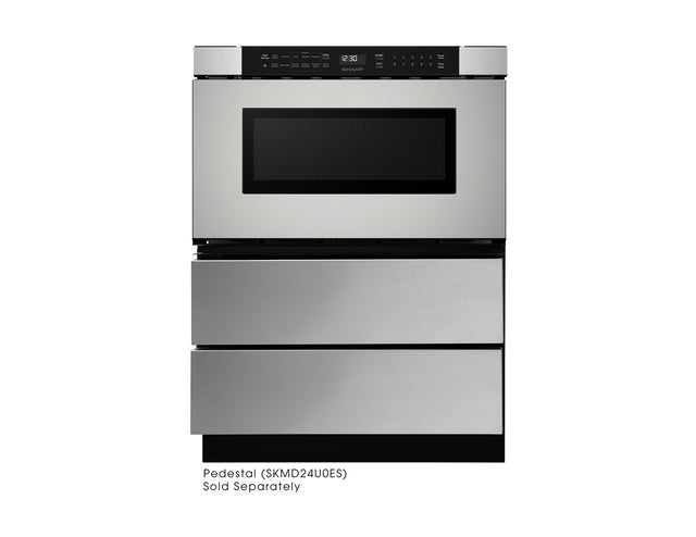 Sharp 24 in. 1.2 cu. ft. Built-In Stainless Steel Microwave Drawer Oven SMD2440JS