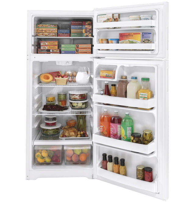 Hotpoint 17.5 Cu. Ft. Recessed Handle Top-Freezer Refrigerator HPS18BTNRWW