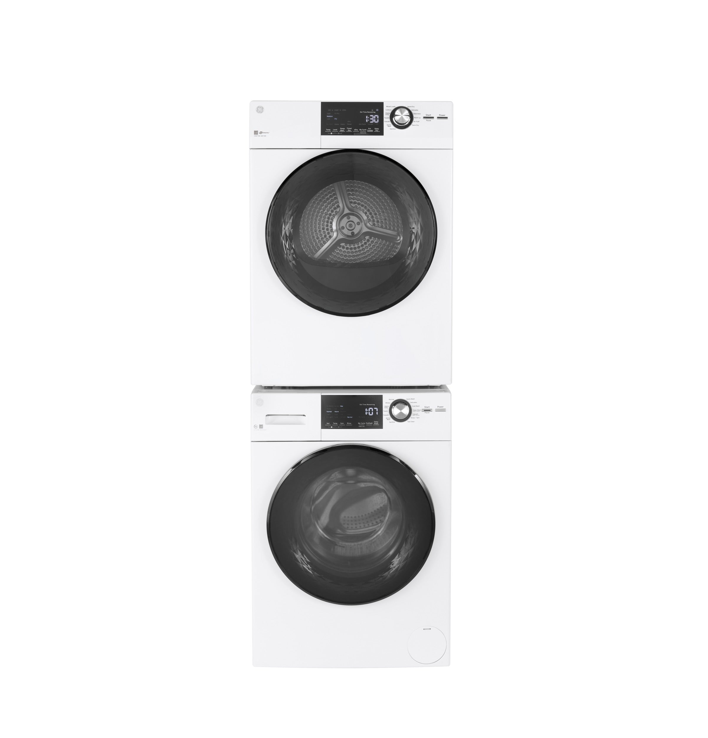 GE 24" 4.3 Cu.Ft. Front Load Vented Electric Dryer with Stainless Steel Basket GFD14ESSNWW