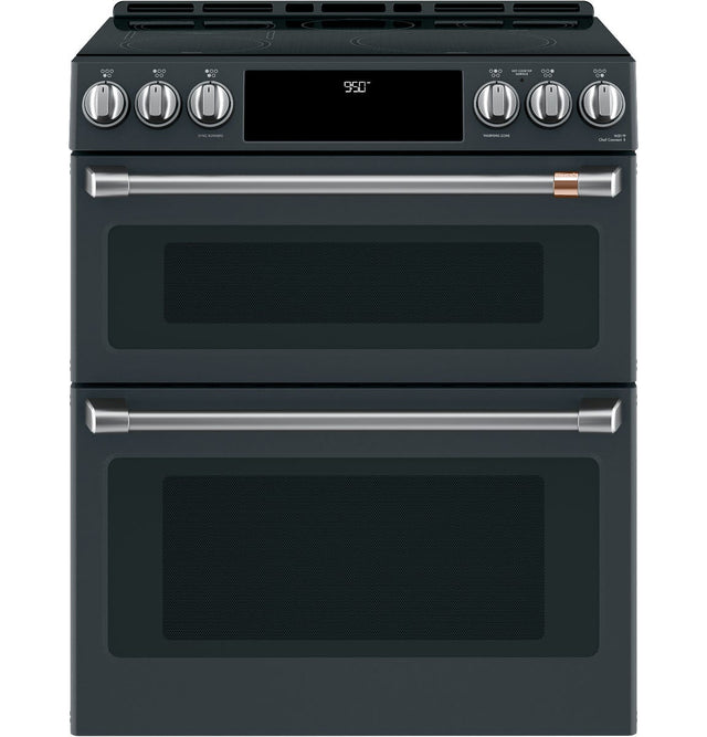 Café 30" Slide-In Front Control Induction and Convection Double Oven Range CHS950P3MD1