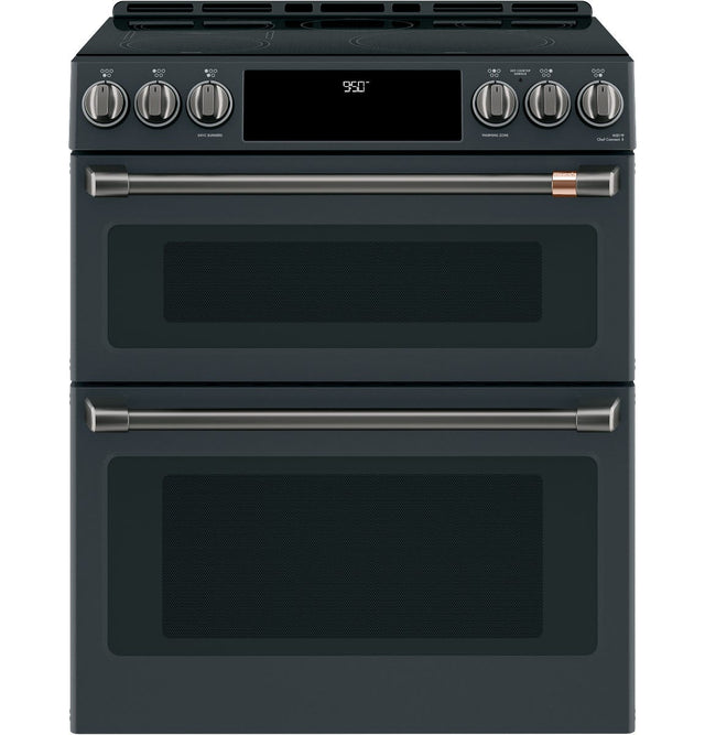 Café 30" Slide-In Front Control Induction and Convection Double Oven Range CHS950P3MD1