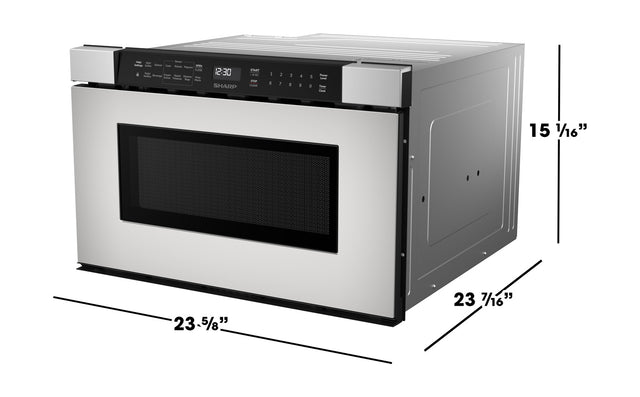Sharp 24 in. 1.2 cu. ft. Built-In Stainless Steel Microwave Drawer Oven SMD2440JS