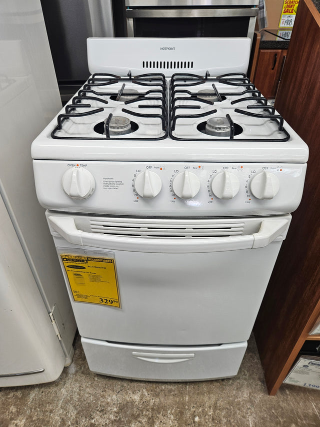 Reconditioned Hotpoint 20" Free-Standing Gas Range RGA720PKWH