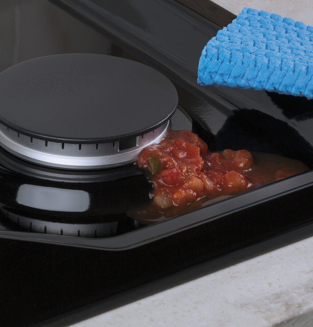 GE 30" Built-In Gas Cooktop with 5 Burners and Dishwasher Safe Grates JGP5030DLBB