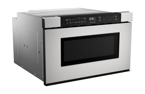 Sharp 24 in. 1.2 cu. ft. Built-In Stainless Steel Microwave Drawer Oven SMD2440JS