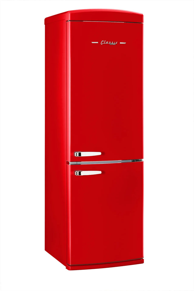 Classic Retro 23.6 in 11.7 cu. ft. Frost Free Retro Bottom Freezer Refrigerator in Candy Apple Red, ENERGY STAR UGP-340L R AC