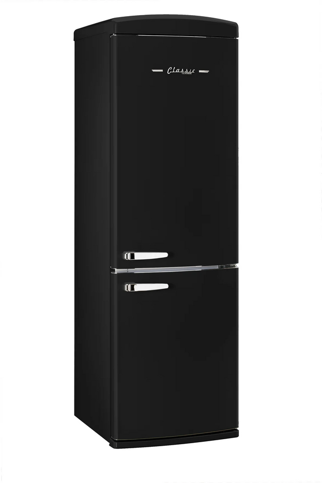 Classic Retro 23.6 in 11.7 cu. ft. Frost Free Retro Bottom Freezer Refrigerator in Matte Black, ENERGY STAR UGP-340L MB AC
