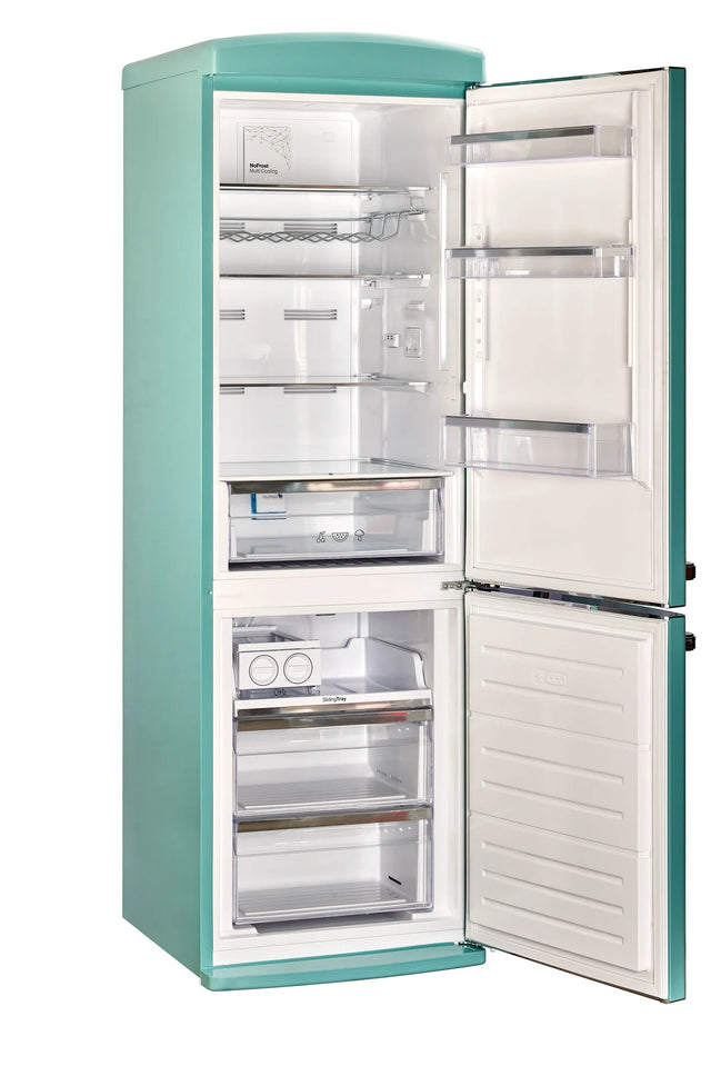 Classic Retro 23.6 in 11.7 cu. ft. Frost Free Retro Bottom Freezer Refrigerator in Ocean Mist Turquoise, ENERGY STAR UGP-340L T AC