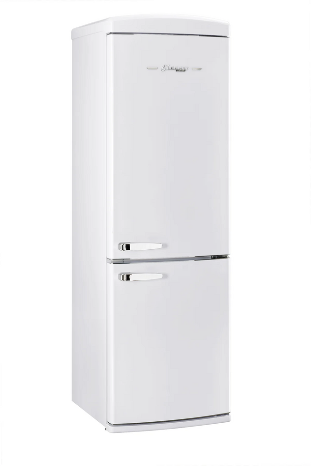 Classic Retro 23.6 in 11.7 cu. ft. Frost Free Retro Bottom Freezer Refrigerator in Marshmallow White, ENERGY STAR UGP-340L W AC