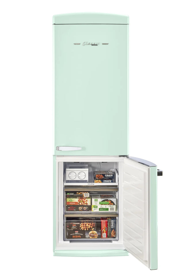 Classic Retro 23.6 in 11.7 cu. ft. Frost Free Retro Bottom Freezer Refrigerator in Summer Mint Green, ENERGY STAR UGP-340L LG AC