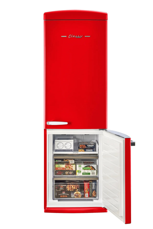 Classic Retro 23.6 in 11.7 cu. ft. Frost Free Retro Bottom Freezer Refrigerator in Candy Apple Red, ENERGY STAR UGP-340L R AC