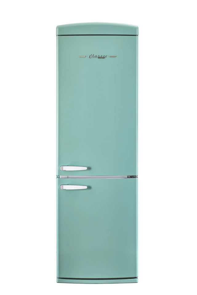 Classic Retro 23.6 in 11.7 cu. ft. Frost Free Retro Bottom Freezer Refrigerator in Ocean Mist Turquoise, ENERGY STAR UGP-340L T AC