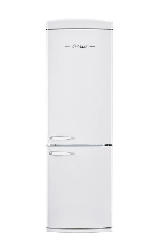 Classic Retro 23.6 in 11.7 cu. ft. Frost Free Retro Bottom Freezer Refrigerator in Marshmallow White, ENERGY STAR UGP-340L W AC