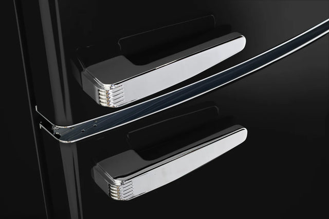 Classic Retro 23.6 in 11.7 cu. ft. Frost Free Retro Bottom Freezer Refrigerator in Midnight Black, ENERGY STAR UGP-340L B AC