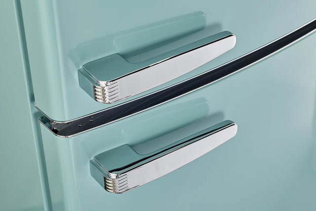 Classic Retro 23.6 in 11.7 cu. ft. Frost Free Retro Bottom Freezer Refrigerator in Ocean Mist Turquoise, ENERGY STAR UGP-340L T AC