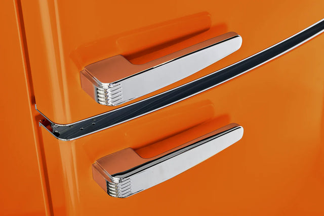 Classic Retro 23.6 in 11.7 cu. ft. Frost Free Retro Bottom Freezer Refrigerator in Creamsicle Orange, ENERGY STAR UGP-340L O AC