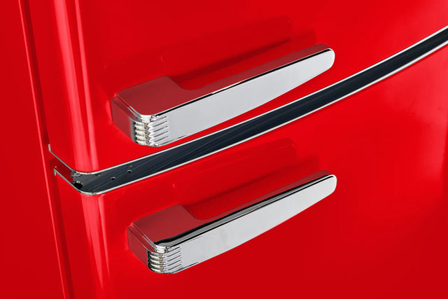 Classic Retro 23.6 in 11.7 cu. ft. Frost Free Retro Bottom Freezer Refrigerator in Candy Apple Red, ENERGY STAR UGP-340L R AC