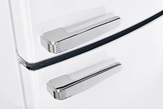 Classic Retro 23.6 in 11.7 cu. ft. Frost Free Retro Bottom Freezer Refrigerator in Marshmallow White, ENERGY STAR UGP-340L W AC