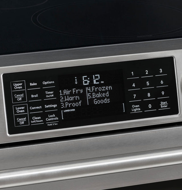 Café 30" Slide-In Front Control Induction and Convection Double Oven Range CHS950P3MD1