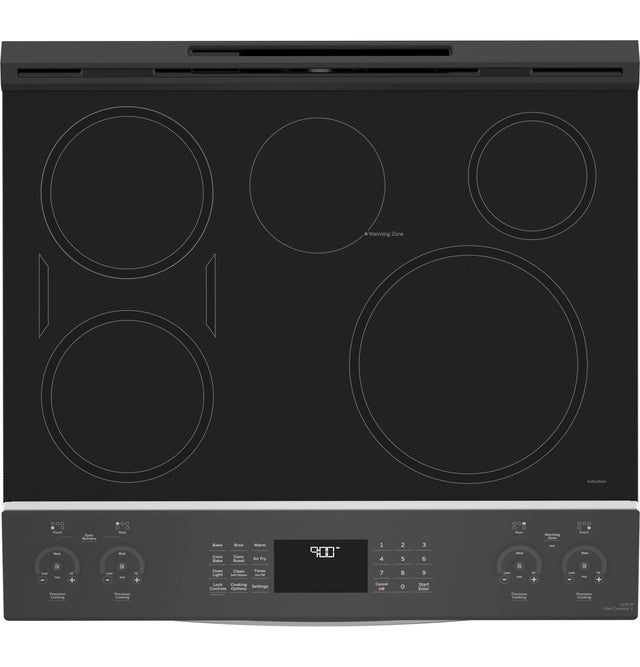 GE Profile™ ENERGY STAR® 30" Smart Slide-In Fingerprint Resistant Front-Control Induction and Convection Range with No Preheat Air Fry PHS93EYPFS