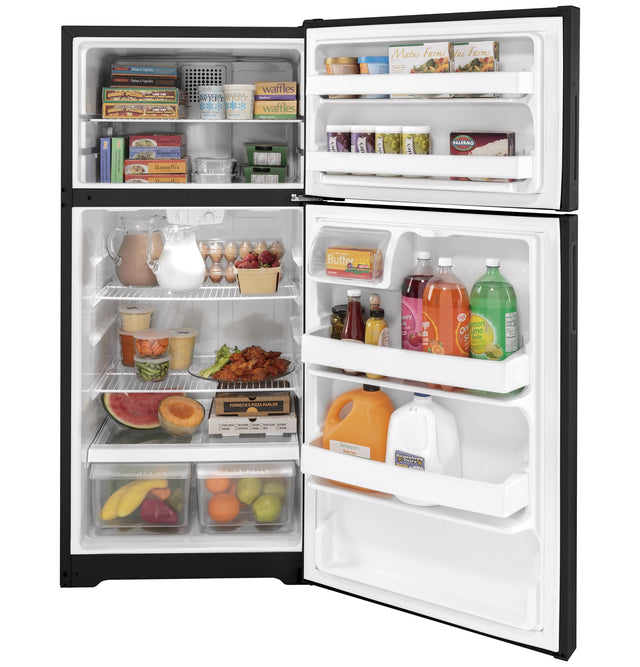 Hotpoint 15.6 Cu. Ft. Recessed Handle Top-Freezer Refrigerator HPS16BTNRBB