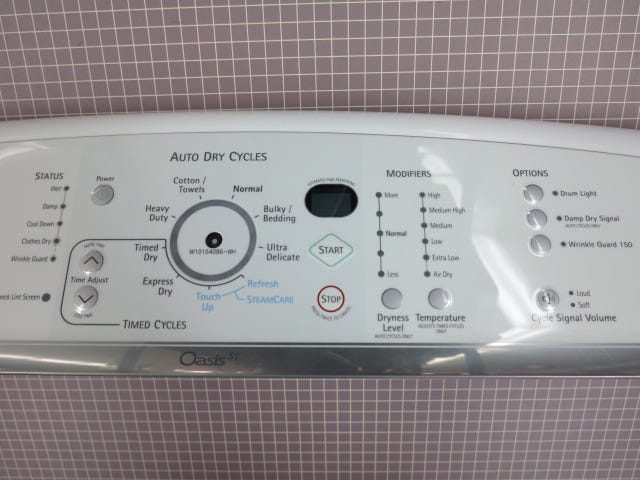 Kenmore Dryer Control Panel/Console W10185356