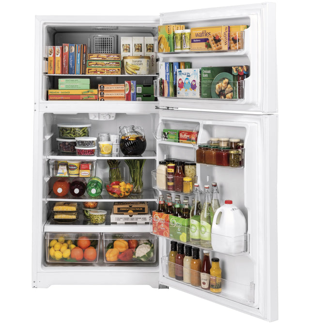 GE® ENERGY STAR® 21.9 Cu. Ft. Top-Freezer Refrigerator GTE22JTNRWW