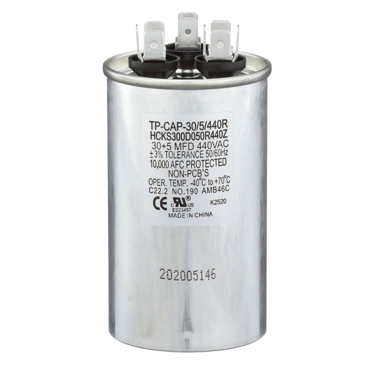 TRADEPRO® Oval Run Capacitor - 20 MFD - 440V TRADEPRO® Oval Run Capacitor - 20 MFD - 440V