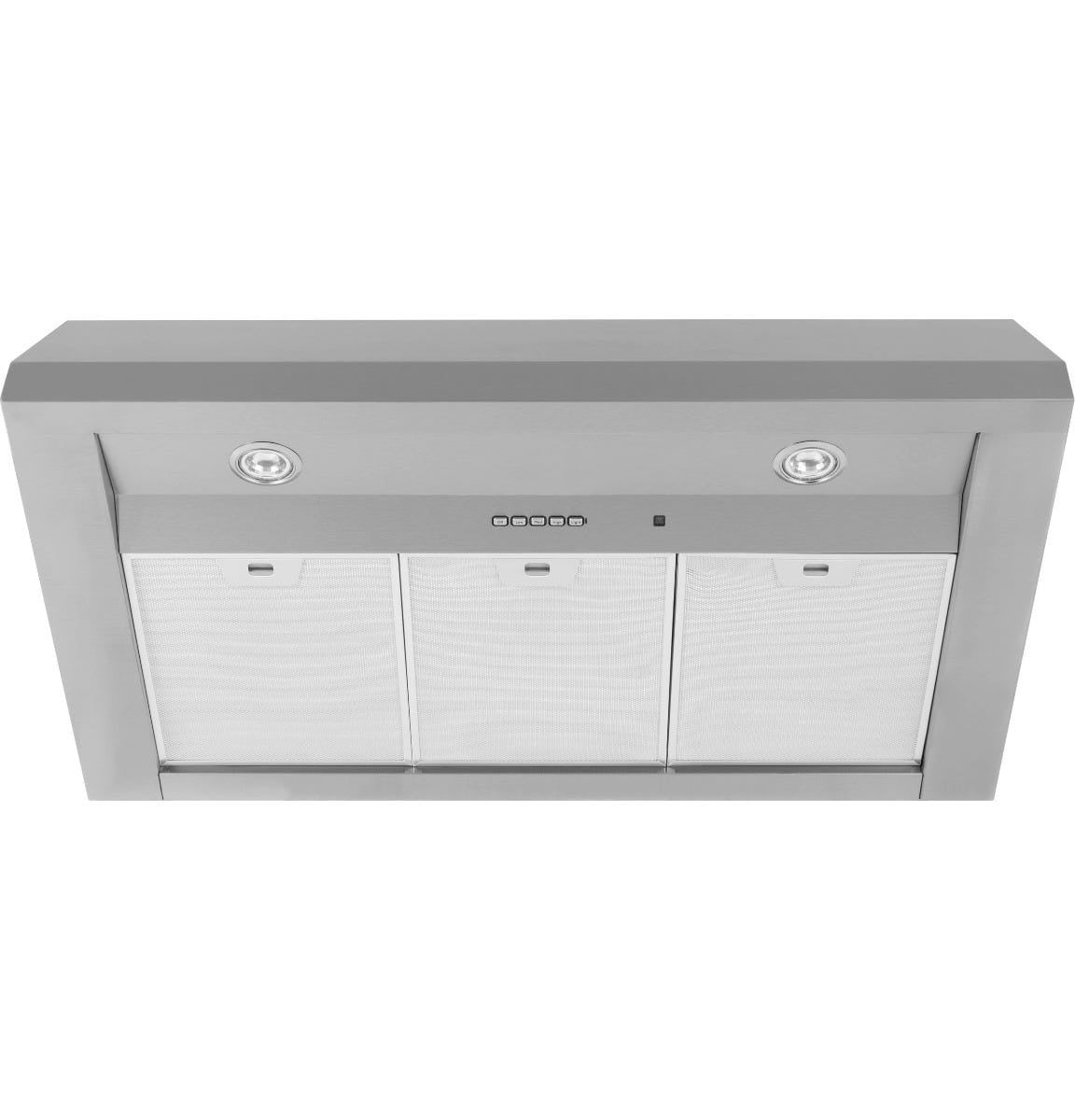 GE Profile 36” Designer Wall Mount Hood w/ Dimmable LED Lighting UVW8364SPSS